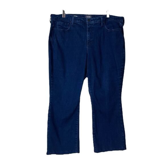 NYDJ Barbara Bootcut Crop Jeans Mid Rise Dark Wash Slimming Women’s Size 18W - Picture 6 of 6